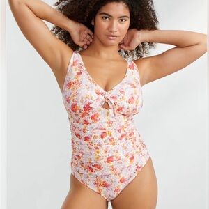 Birdsong Tie Front Underwire One-Piece 16 D/DD NWT Charmed Romance